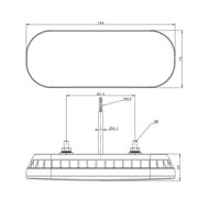 Fristom FT-320 LED Taillight 3-Functions + Cable