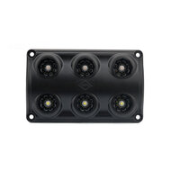 Horpol LED Interior Lamp Black 12-24V | White + Red