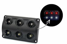 Horpol LED Interior Lamp Black 12-24V | White + Red