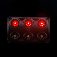 Horpol LED Interior Lamp Black 12-24V | White + Red