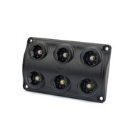 Horpol LED Interior Lamp Black 12-24V | White + Red