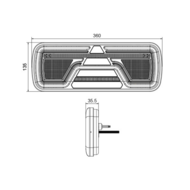 LED Neon Tail Light Right | Dynamic Indicator | 12-24V