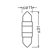 Osram C5W LED Retrofit 29mm White 12V SV8.5-8