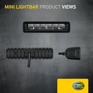 HELLA Black Magic Edgeless Pro Mini 7 inch LED Lightbar | 2,152 lumens