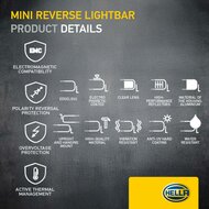 HELLA Black Magic Edgeless Pro Mini 7 inch Reversing Light | 500 lumens