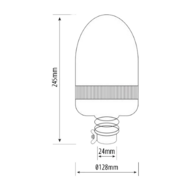 LED Beacon Orange 12-24V | DIN Bracket