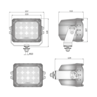 WESEM CRP3-FF 60&deg; LED Work Light 133x107x112 | 10,000 lumens