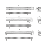WESEM CDP1-FF 5&deg; LED Lightbar Position Light | 14,000 lumens