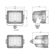 WESEM CRP3-FF 4&deg; LED Work Light 0.5 m Cable | 10,000 lumens