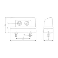 Fristom FT-016/1 LED License Plate Light 12-24V