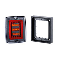 Fristom FT-323 LED Rear Lamp | 3-Functions | Including Frame