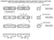 Horpol LED Daytime Running Light Set With 4 LEDs 12/24V | LDR-2106