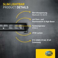 HELLA Black Magic Edgeless Pro 20 inch LED Lightbar | ECE High Beam