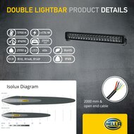 HELLA Black Magic Edgeless Pro 21.5 inch Double Row LED Lightbar | 4,870 Lumens