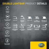 HELLA Black Magic Edgeless Pro 21.5 inch Double Row LED Lightbar | 4,870 Lumens