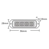 LED flitser 4-voudig compact Orange