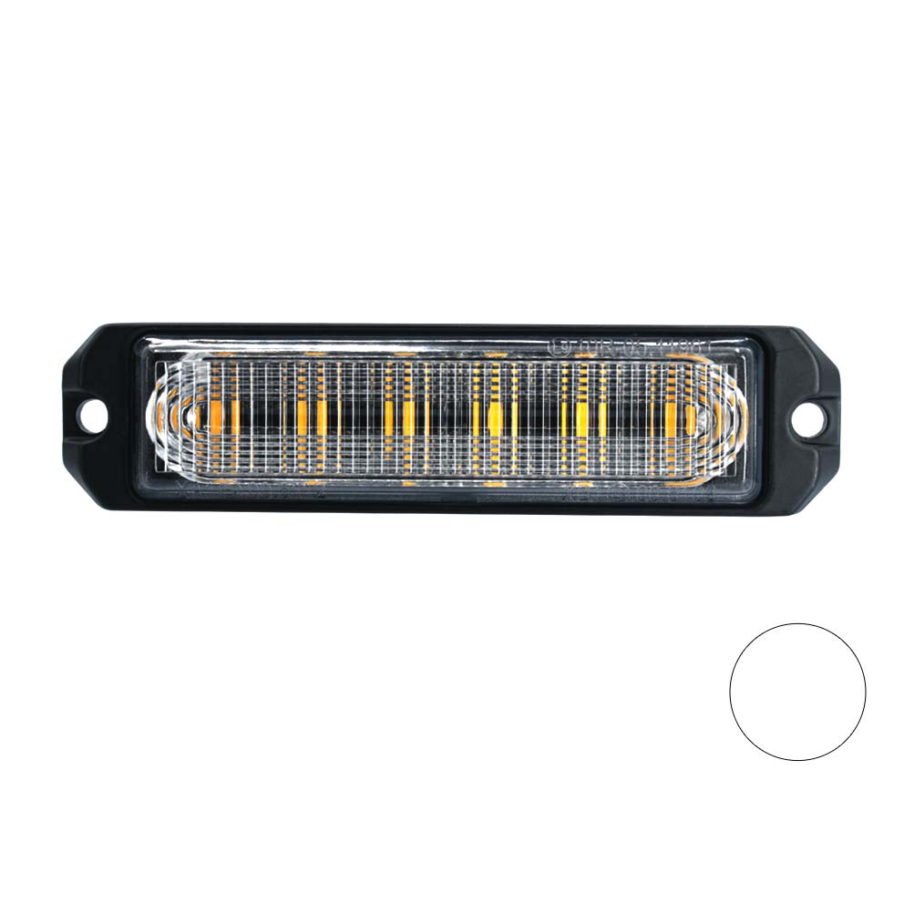 LED flitser 6-voudig ultra flat Wit