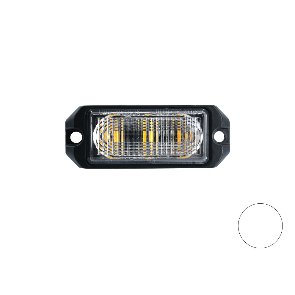 LED flitser 3-voudig ultra flat Wit