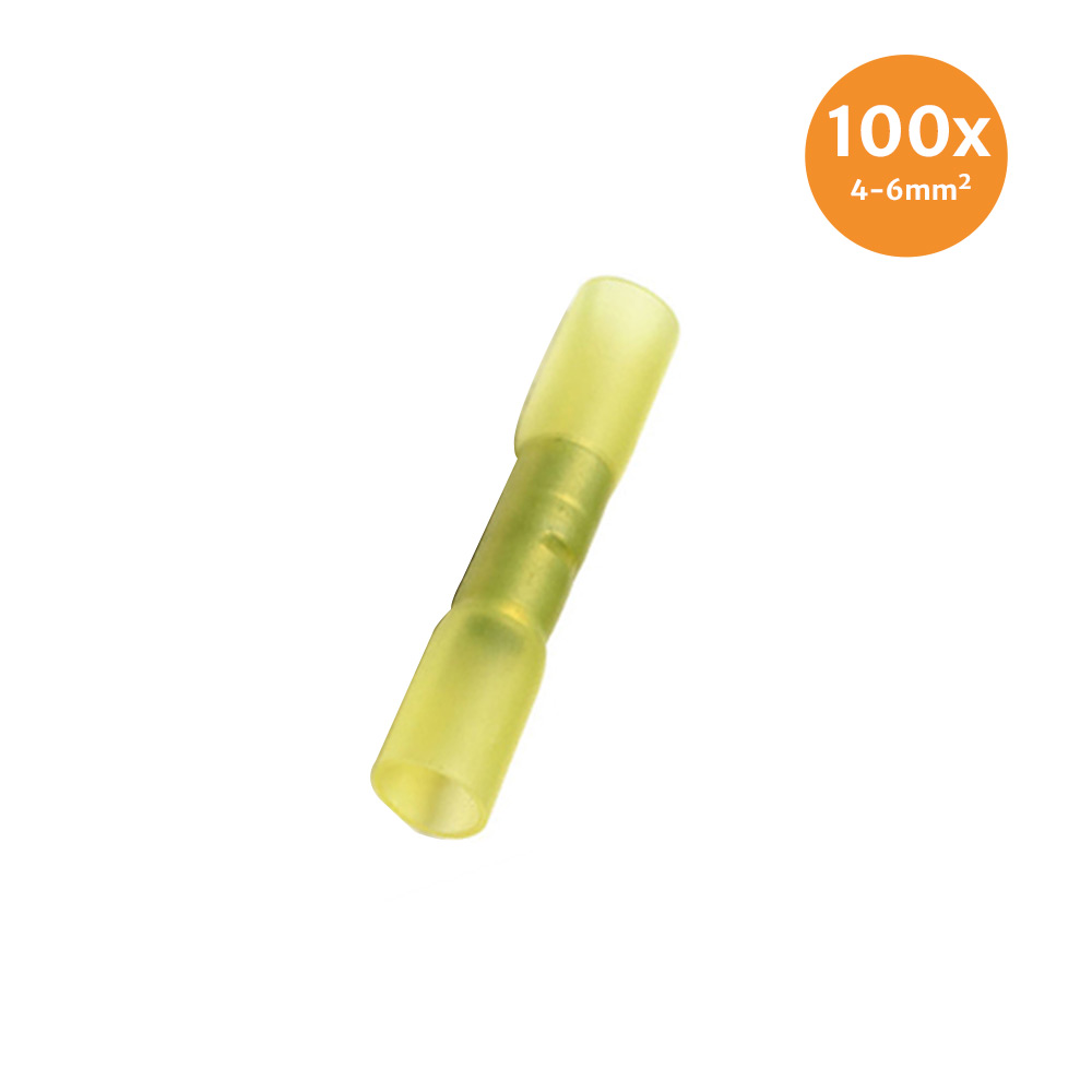 Cable Shoes With Heat Shrink Waterproof Yellow (4-6mm) 100 Pieces