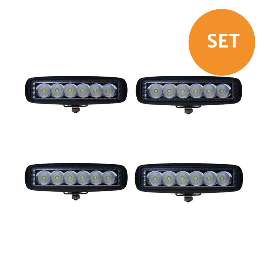 Set of 4 pieces 18W LED Floodlights 18W Basic