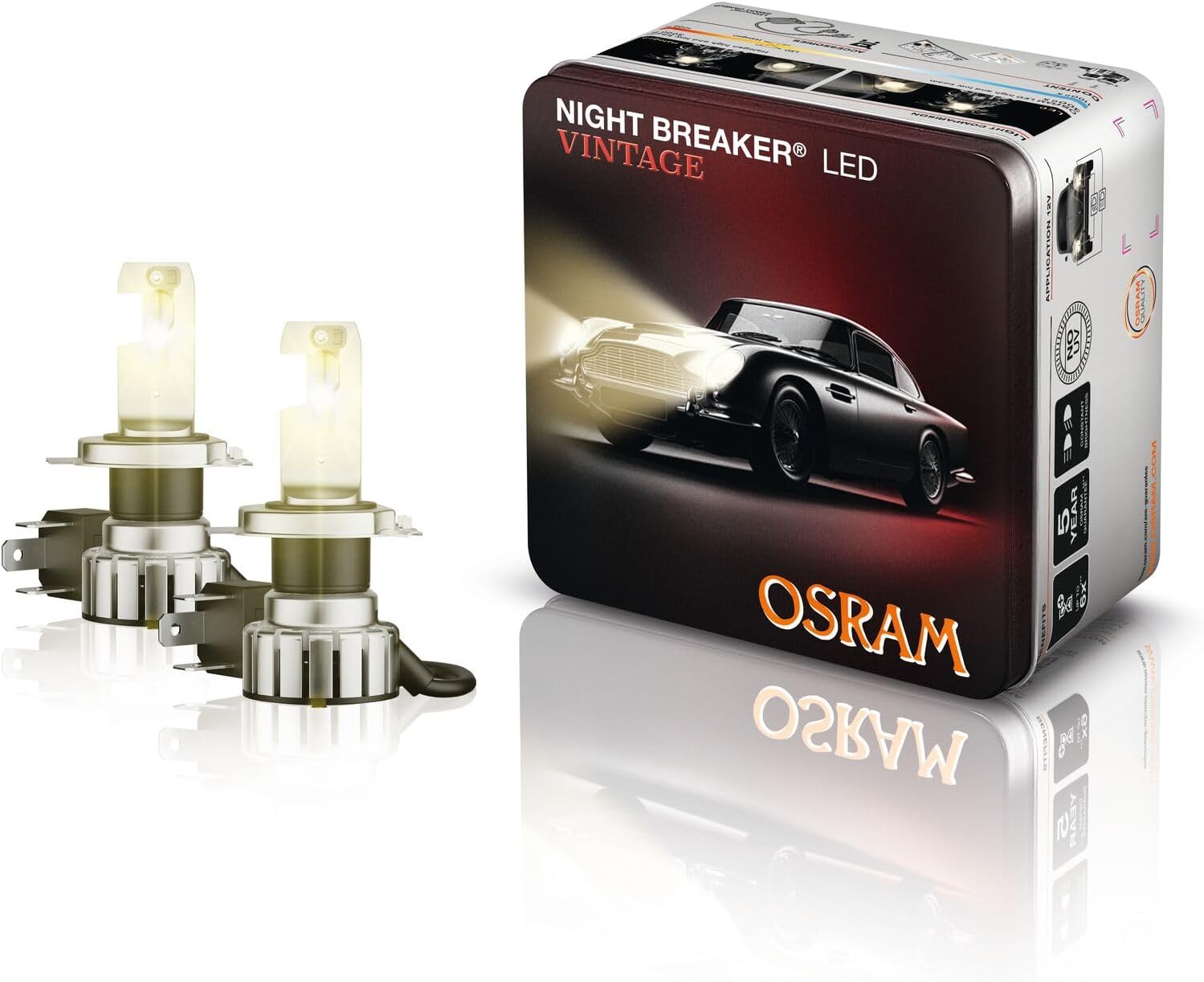 Osram Night Breaker LED Vintage H4 + R2 Street Legal Set | +330%
