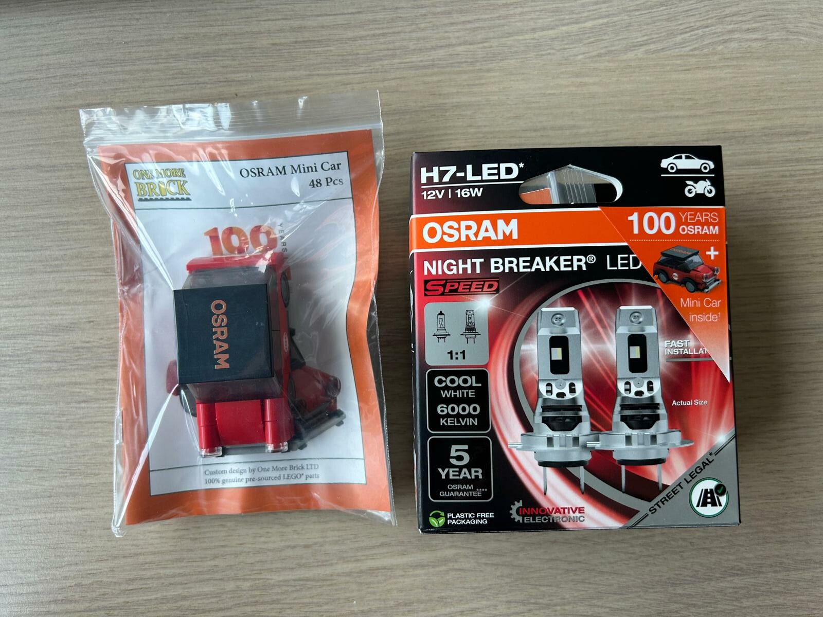 Osram Night Breaker LED Speed H7 + Osram 100 YEARS CAR MINI