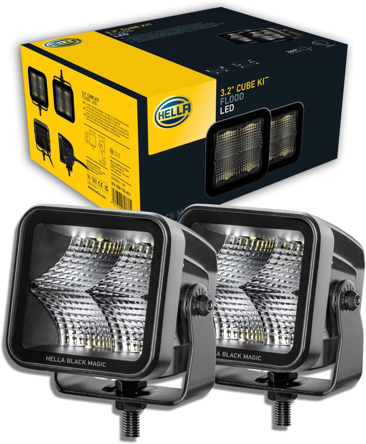 Hella LED Cube Set 3.2" Wide | 1FA 358 176-811