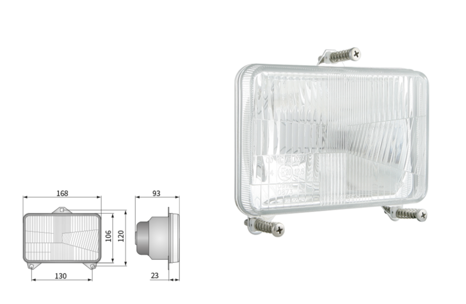 Wesem H4 Headlamp Built-in 130x120mm