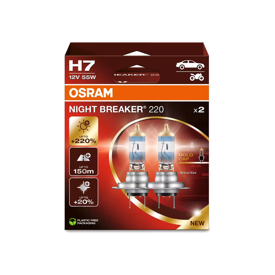 Osram H7 Night Breaker 220 Duobox 12V 55W PX26d