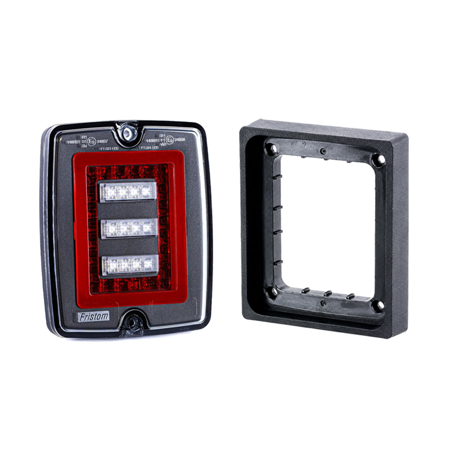 Fristom FT-324 LED Rear Lamp | 3-Functions | Including Frame