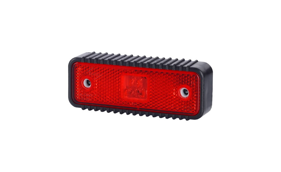 Horpol LED Rear Marker Light Red With Reflector And Thick Rubber Base 12/24V | LD-539
