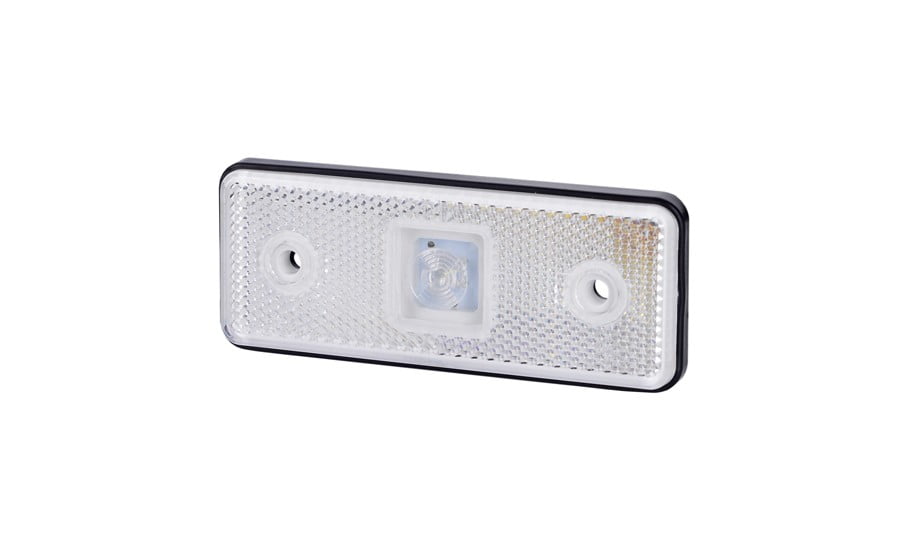 Horpol LED Front Marker Light White With Reflector 12/24V | LD-160/4