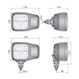 LED Headlamp With Direction Indicator + AMP Superseal Connector K7_
