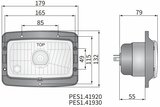 Headlamp H4 179x132x79 With Mounting Plate_