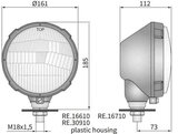 Headlamp, H4, Ø161x112 Metal Left_