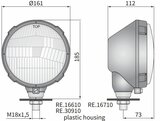 Headlamp, H4, Ø161x112 Plastic Right_