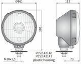 Headlamp Ø161x115, H4, plastic_