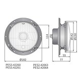 Headlamp H4 Ø182x77 + Bulb holder_