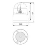 Rotating Beacon Magnetic Base Spiral Cable and Cigarette Plug_