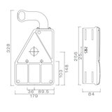 Aspöck Rear Lamp Earpoint 1 Right With Marker Lamp + Reverse_