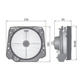 Headlight VW Golf II Tuning, Lampenglas: Ø186mm_
