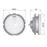 Headlight VW Golf I Tuning, Lampenglas: Ø178mm_