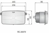Koplamp H4 156x93x79 2-punts bevestiging_