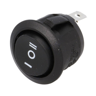 Built-in Pulse Rocker Switch Round Max. 250V 10A 2 (ON)-OFF-(ON)
