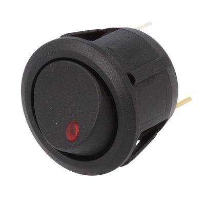 Built-in Rocker Switch Round 12V 20A Red