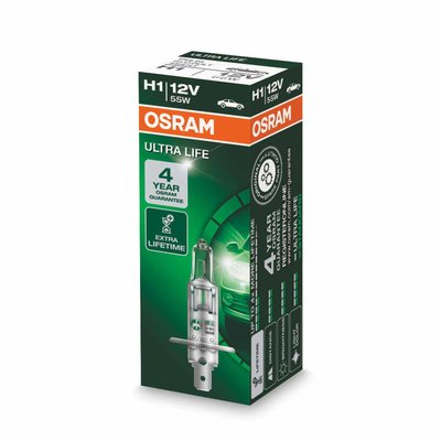Osram H1 Halogen Lamp 12V 55W P14.5s Ultra Life