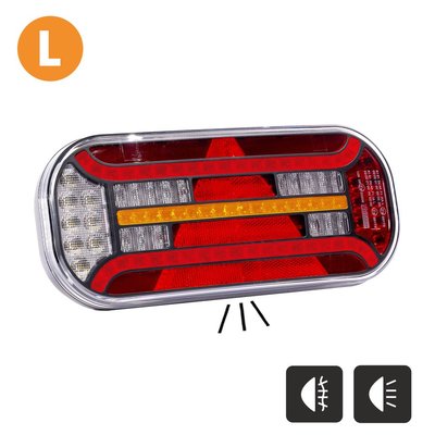 Fristom FT-610 LED Taillight Left 6-Functions with License Plate Light