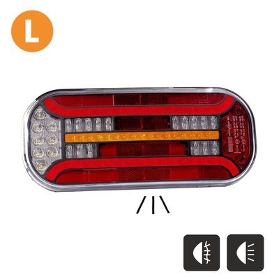 Fristom FT-600 LED Taillight Left 6-Functions with License Plate Light