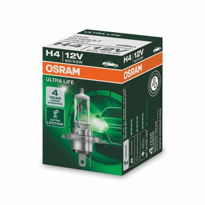 Osram H4 Halogen Lamp 12V 60/55W P43t Ultra Life