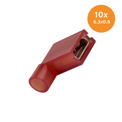 Insulated Flag Terminal Red 10 Pieces